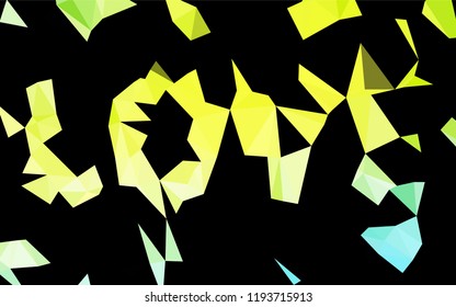Light Blue, Yellow vector polygonal template. Creative geometric illustration in Origami style with gradient. A new texture for your design.