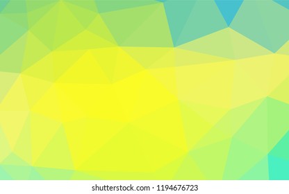 Light Blue, Yellow vector polygonal template. Glitter abstract illustration with an elegant design. The template can be used as a background for cell phones.