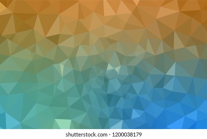 Light Blue, Yellow vector polygonal background. Creative geometric illustration in Origami style with gradient. Completely new template for your banner.