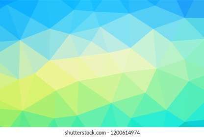 Light Blue, Yellow vector polygonal pattern. An elegant bright illustration with gradient. A completely new design for your business.