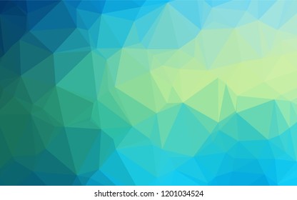 Light Blue, Yellow vector polygonal pattern. Glitter abstract illustration with an elegant design. The polygonal design can be used for your web site.