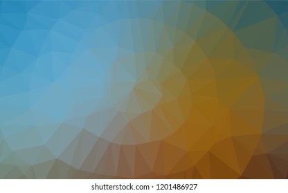 Light Blue, Yellow vector polygonal background. Colorful illustration in abstract style with gradient. A completely new template for your business design.