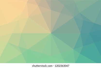 Light Blue, Yellow vector polygonal pattern. Creative illustration in halftone style with gradient. A completely new template for your business design.
