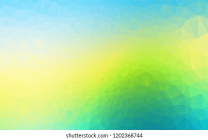 Light Blue, Yellow vector polygonal background. Brand new colored illustration in blurry style with gradient. The textured pattern can be used for background.