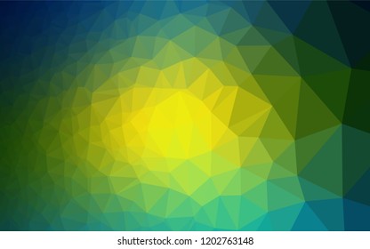 Light Blue, Yellow vector polygonal template. An elegant bright illustration with gradient. The polygonal design can be used for your web site.
