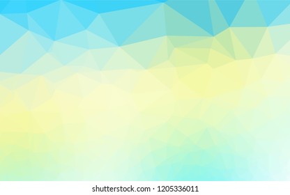 Light Blue, Yellow vector polygonal background. Shining colored illustration in a Brand new style. The template can be used as a background for cell phones.