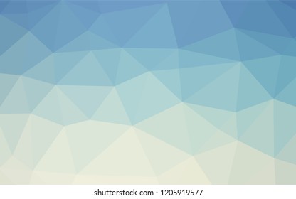 Light Blue, Yellow vector polygonal template. Geometric illustration in Origami style with gradient.  A completely new template for your business design.