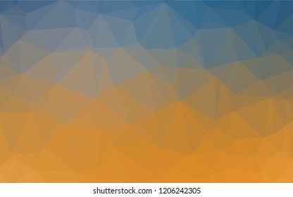 Light Blue, Yellow vector polygonal template. Brand new colored illustration in blurry style with gradient. The best triangular design for your business.