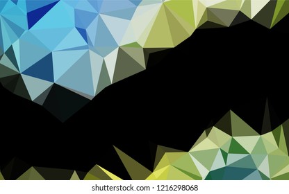 Light Blue, Yellow vector polygonal template. Glitter abstract illustration with an elegant design. Brand new design for your business.