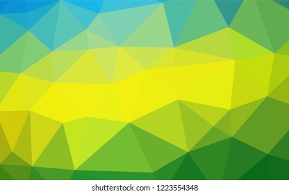 Light Blue, Yellow vector polygonal template. Shining illustration, which consist of triangles. The template can be used as a background for cell phones.