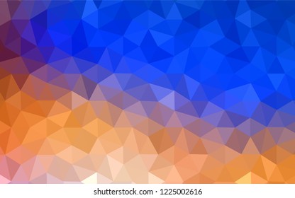 Light Blue, Yellow vector polygonal template. Elegant bright polygonal illustration with gradient. Best triangular design for your business.