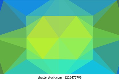 Light Blue, Yellow vector polygonal background. Glitter abstract illustration with an elegant design. The polygonal design can be used for your web site.