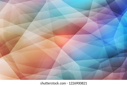 Light Blue, Yellow vector polygonal background. A completely new color illustration in a polygonal style. New template for your brand book.