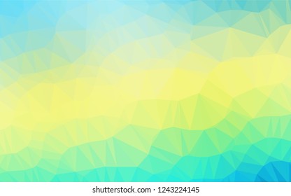 Light Blue, Yellow vector polygonal background. An elegant bright illustration with gradient. Brand new design for your business.
