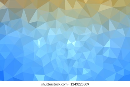 Light Blue, Yellow vector polygonal template. Elegant bright polygonal illustration with gradient. Brand new design for your business.