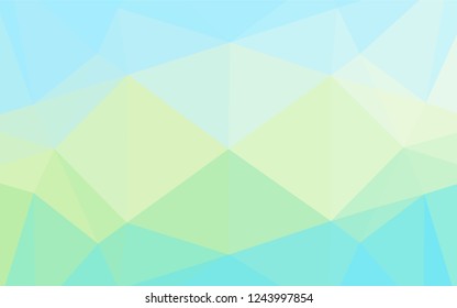 Light Blue, Yellow vector polygonal background. Geometric illustration in Origami style with gradient.  A completely new template for your business design.