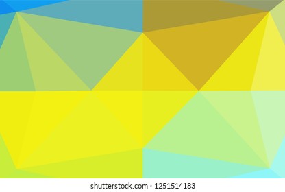 Light Blue, Yellow vector polygonal pattern. A vague abstract illustration with gradient. A new texture for your design.