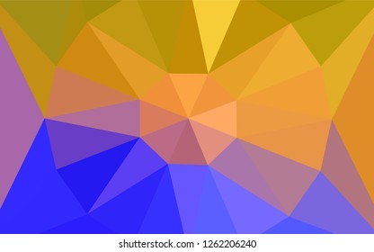 Light Blue, Yellow vector polygonal template with a diamond. Abstract illustration with an elegant triangles. Pattern for a brand book's backdrop.