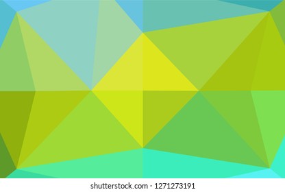 Light Blue, Yellow vector polygonal template. Colorful illustration in abstract style with gradient. The polygonal design can be used for your web site.