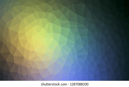 Light Blue, Yellow vector polygonal background. Colorful illustration in polygonal style with gradient. A completely new design for your leaflet.