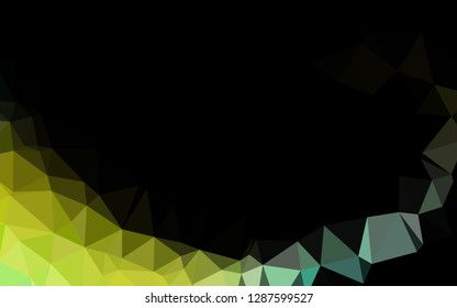 Light Blue, Yellow vector polygonal pattern. Glitter abstract illustration with an elegant design. The best triangular design for your business.