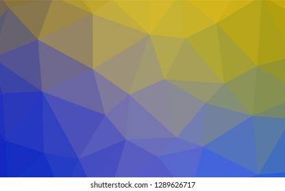 Light Blue, Yellow vector polygonal pattern. Elegant bright polygonal illustration with gradient. Brand new design for your business.