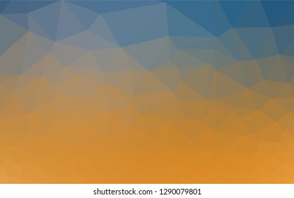 Light Blue, Yellow vector polygonal background. Modern geometrical abstract illustration with gradient. The polygonal design can be used for your web site.