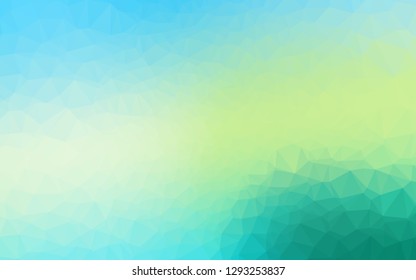 Light Blue, Yellow vector polygonal background. A completely new color illustration in a vague style. Template for your brand book.