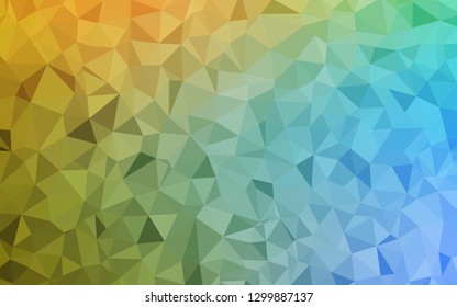 Light Blue, Yellow vector polygonal template. Shining colorful illustration with triangles. Brand new design for your business.