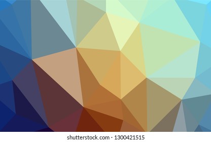 Light Blue, Yellow vector polygonal template. Shining colorful illustration with triangles. A new texture for your web site.