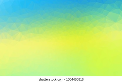 Light Blue, Yellow vector polygonal pattern. Shining illustration, which consist of triangles. Brand new design for your business.