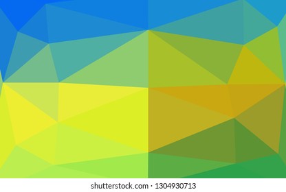 Light Blue, Yellow vector polygonal pattern. Colorful abstract illustration with gradient. Template for a cell phone background.