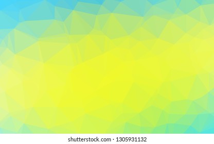 Light Blue, Yellow vector polygonal pattern. A completely new color illustration in a vague style. New texture for your design.