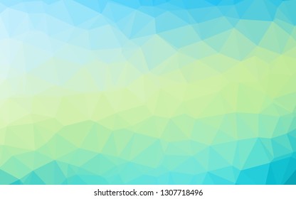 Light Blue, Yellow vector polygonal background. A sample with polygonal shapes. Triangular pattern for your business design.