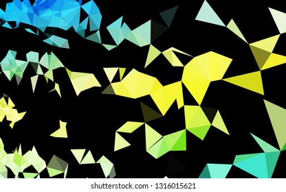Light Blue, Yellow vector polygonal background. Colorful illustration in Origami style with gradient.  Brand new design for your business.