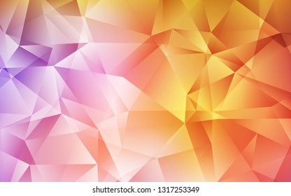 Light Blue, Yellow vector polygonal background. Colorful abstract illustration with triangles. Best triangular design for your business.