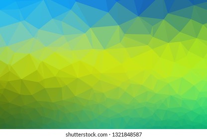 Light Blue, Yellow vector polygonal background. Glitter abstract illustration with an elegant design. Brand new style for your business design.