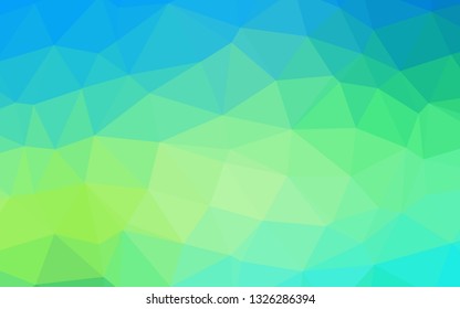 Light Blue, Yellow vector polygonal background. An elegant bright illustration with gradient. Triangular pattern for your business design.