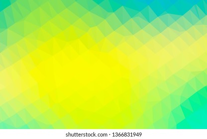 Light Blue, Yellow vector polygonal template. Shining colored illustration in a Brand new style. Textured pattern for background.