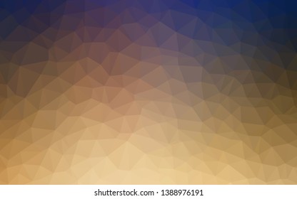 Light Blue, Yellow vector polygonal background. Geometric illustration in Origami style with gradient.  Triangular pattern for your design.