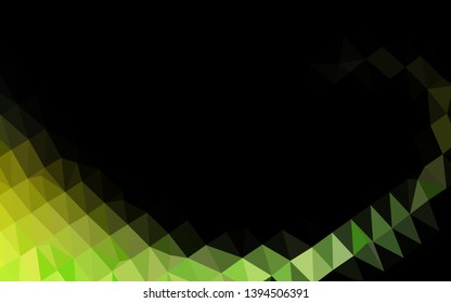 Light Blue, Yellow vector polygonal template. Creative illustration in halftone style with gradient. Template for your brand book.