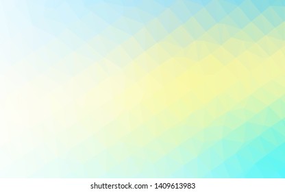 Light Blue, Yellow vector polygonal template. An elegant bright illustration with gradient. Template for your brand book.