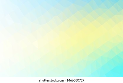 Light Blue, Yellow vector polygonal pattern. Colorful illustration in abstract style with gradient. Triangular pattern for your business design.