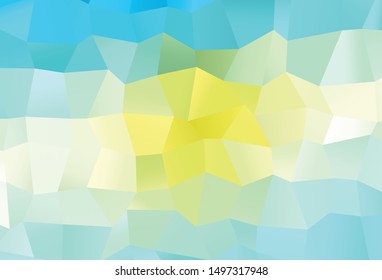 Light Blue, Yellow vector polygonal background. A vague abstract illustration with gradient. Brand new style for your business design.