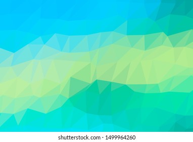 Light Blue, Yellow vector polygonal background. Creative illustration in halftone style with gradient. Elegant pattern for a brand book.