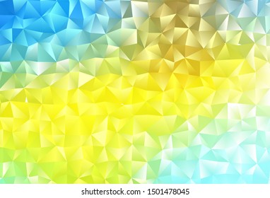 Light Blue, Yellow vector polygonal template. Shining illustration, which consist of triangles. Completely new template for your business design.