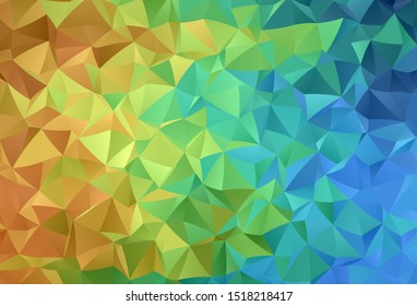 Light Blue, Yellow vector polygonal background. A sample with polygonal shapes. Pattern for a brand book's backdrop.