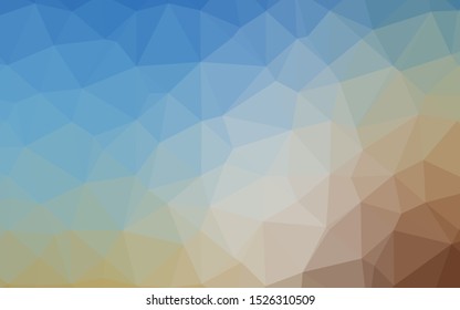 Light Blue, Yellow vector polygonal template. Shining colored illustration in a Brand new style. Textured pattern for background.