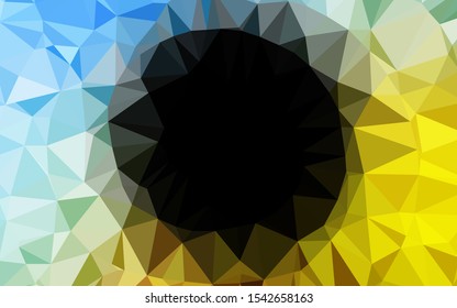 Light Blue, Yellow vector polygonal template. Glitter abstract illustration with an elegant design. Completely new template for your business design.