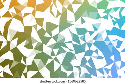 Light Blue, Yellow vector polygonal background. Modern abstract illustration with triangles. Template for cell phone's backgrounds.